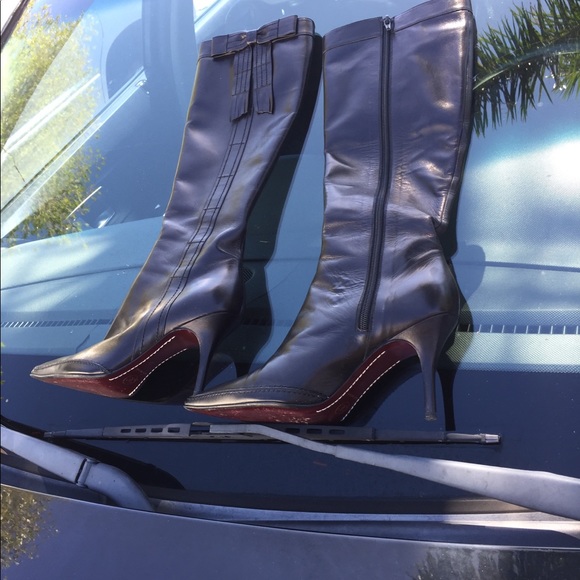 20%Off Vintage Chanel Leather High Boots w/Bows 2023 July 4th - Picture 6 of 11